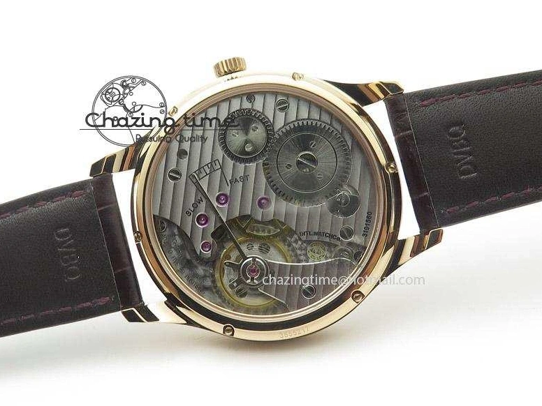 MIROTIME 0422 Compact Portuguese IW545409 RG ZF 1:1 Best Edition White Dial On Brown Leather Strap A 7336